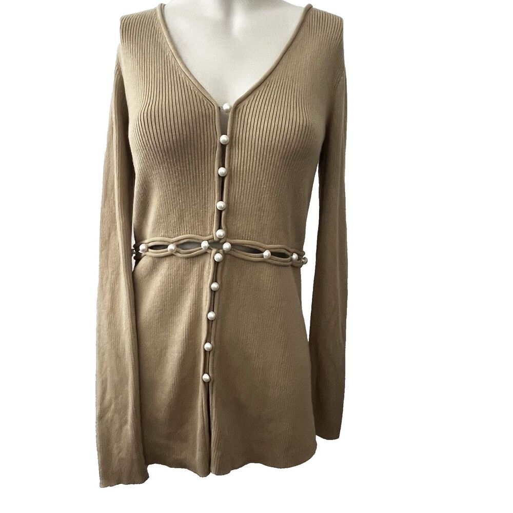 Other Stories Mini Dress S Beige Regency Pearls Sophisticated Feminine Girlboss